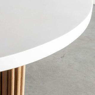 ARIA MONDELLO DINING TABLE  |  BIANCO CIMENT  |  TOP CLOSE UP
