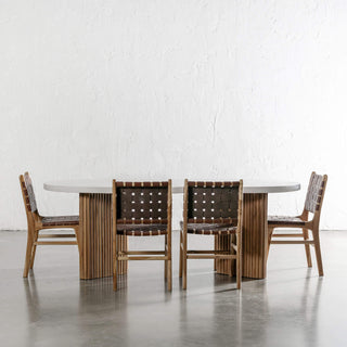 ARIA MONDELLO OVAL DINING TABLE  |  BIANCO CIMENT  |  220CM