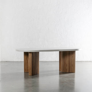 ARIA MONDELLO OVAL DINING TABLE  |  BIANCO CIMENT  |  220CM