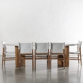 ARIA MONDELLO OVAL DINING TABLE  |  BIANCO CIMENT  |  260CM