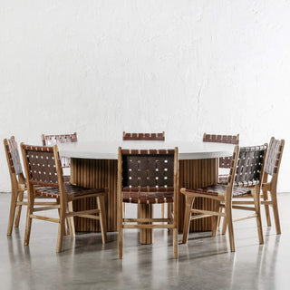 ARIA MONDELLO ROUND DINING TABLE  |  BIANCO CIMENT  |  180CM