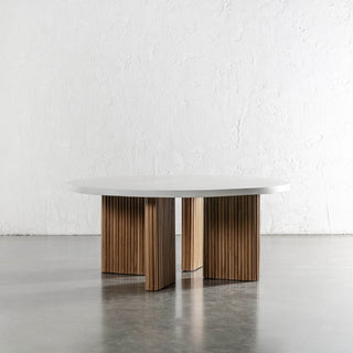 ARIA MONDELLO ROUND DINING TABLE  |  BIANCO CIMENT  |  180CM