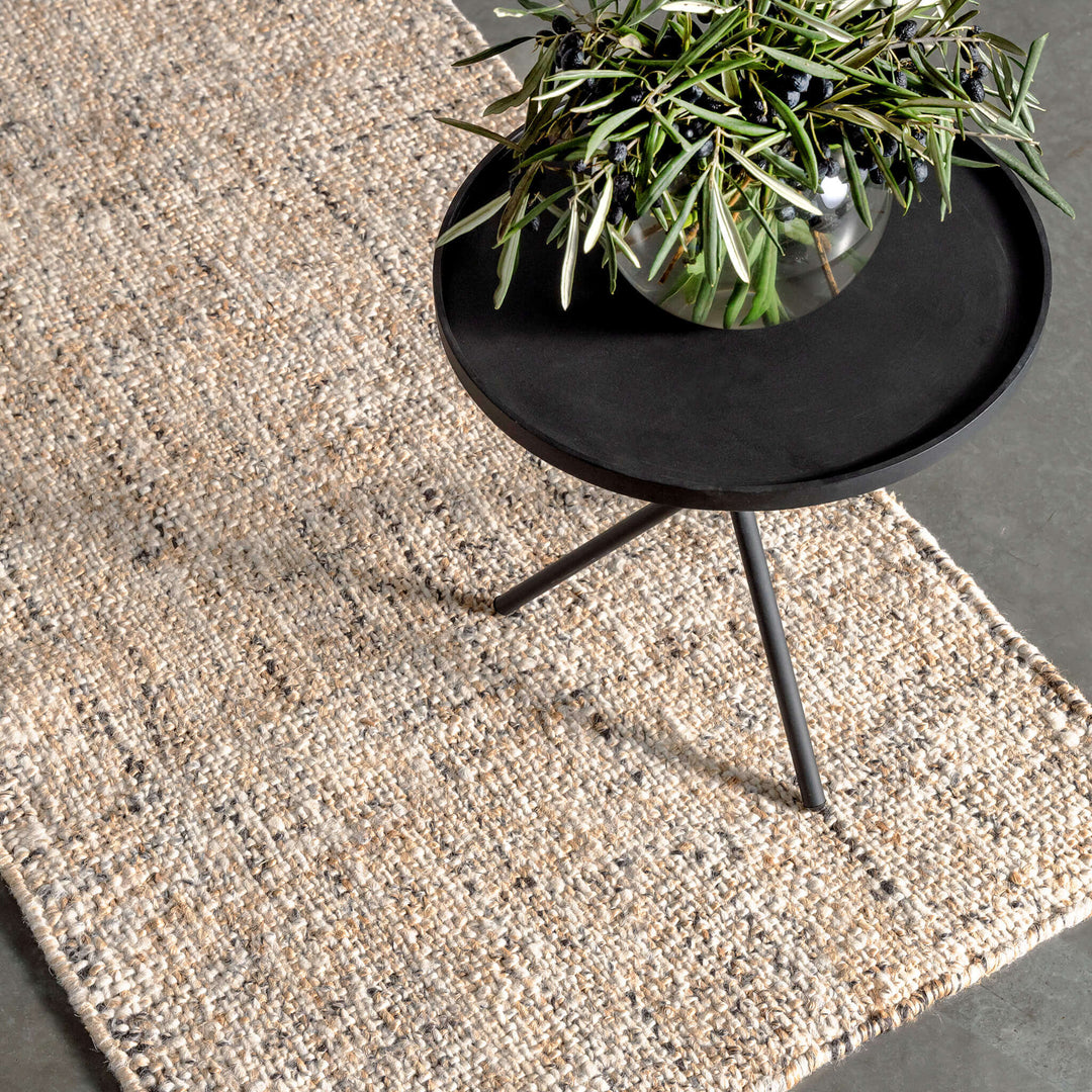 ARIES JUTE RUG  |  60 X 90  |  BLACK + NATURAL JUTE