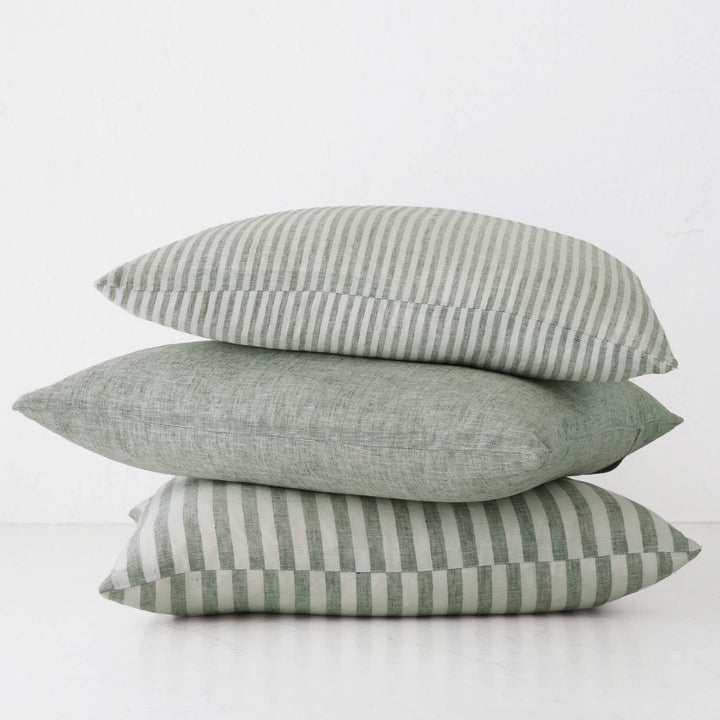 CADIZ + FRONTERA CUSHION | ARMADA GREEN | ANGLE STACK