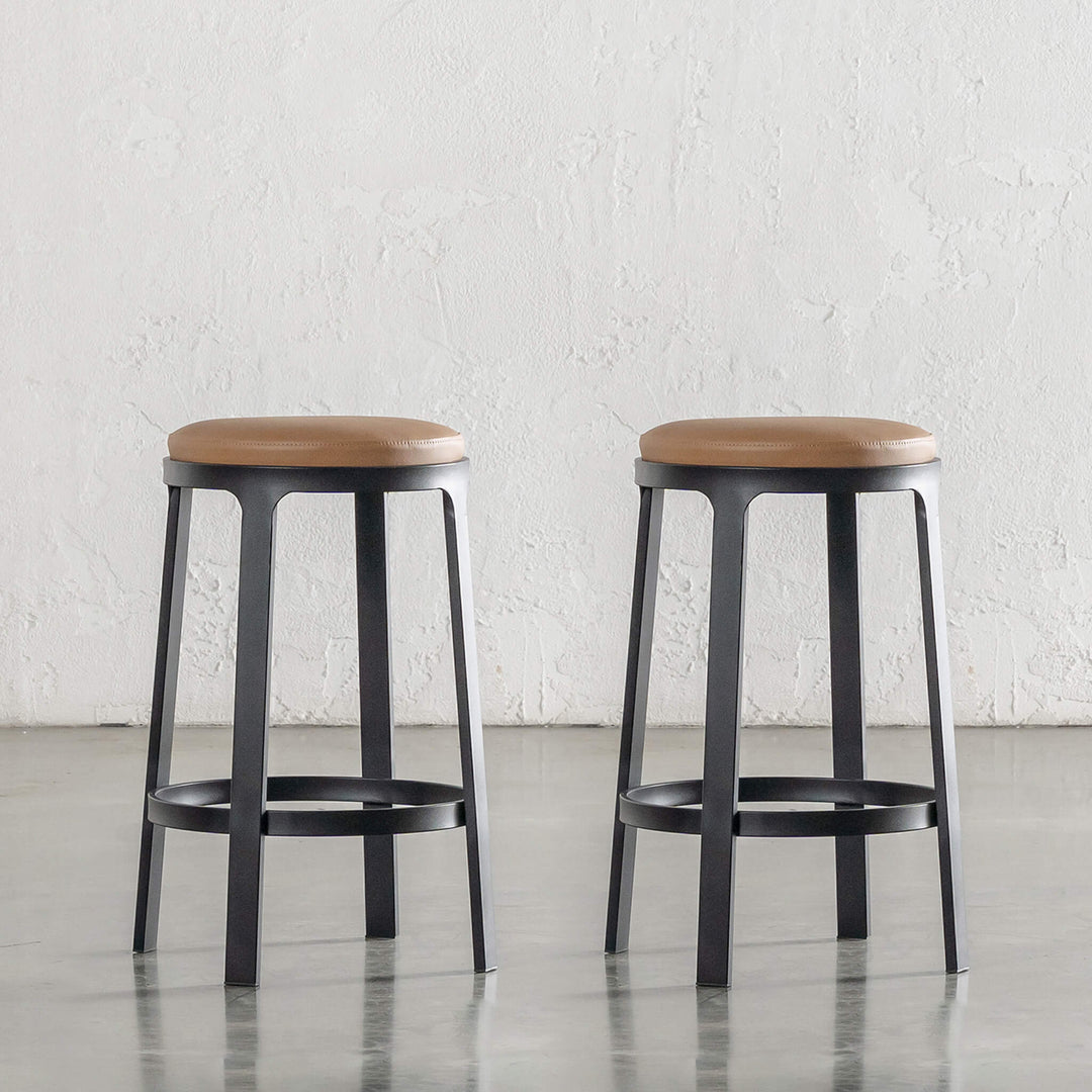 ARNHEM COUNTER STOOL  |  BUNDLE + SAVE  |  CANYON TAN VEGAN LEATHER