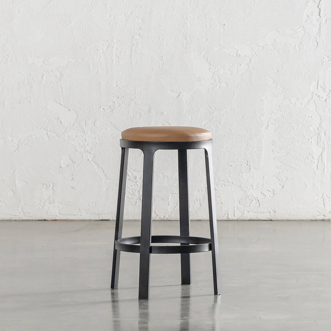 ARNHEM COUNTER STOOL  |  CANYON TAN VEGAN LEATHER