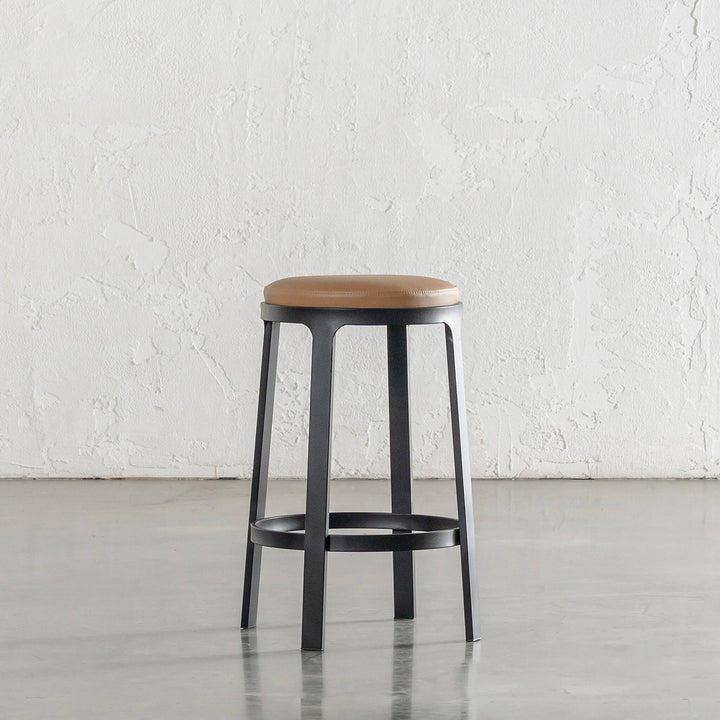 ARNHEM COUNTER STOOL  |  CANYON TAN VEGAN LEATHER