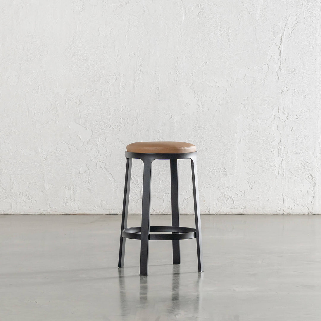ARNHEM COUNTER STOOL  |  CANYON TAN VEGAN LEATHER
