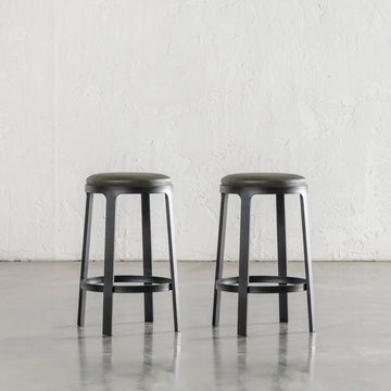 ARNHEM COUNTER STOOL  |  BUNDLE + SAVE  |  MEDITERRANEAN DEEP OLIVE VEGAN LEATHER