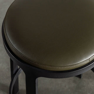 ARNHEM COUNTER STOOL  |  MEDITERRANEAN DEEP OLIVE VEGAN LEATHER