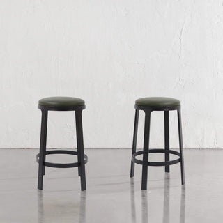 ARNHEM COUNTER STOOL  |  MEDITERRANEAN DEEP OLIVE VEGAN LEATHER