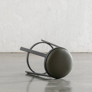 ARNHEM COUNTER STOOL  |  MEDITERRANEAN DEEP OLIVE VEGAN LEATHER