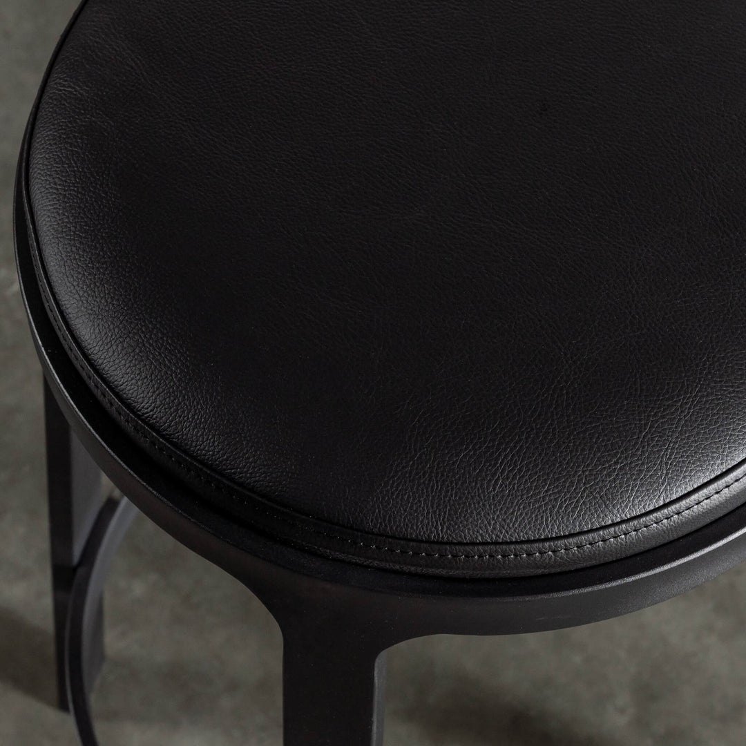 ARNHEM COUNTER STOOL  |  NOIR BLACK VEGAN LEATHER
