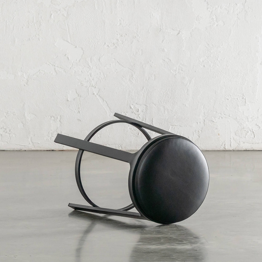 ARNHEM COUNTER STOOL  |  NOIR BLACK VEGAN LEATHER