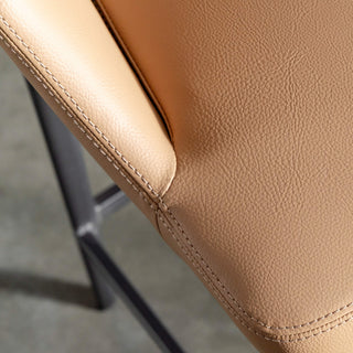 ANTONIS COUNTER STOOL  |  CANYON TAN VEGAN LEATHER CLOSE UP