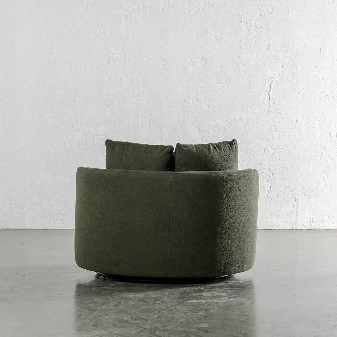 ACHERY XL CURVED ARMCHAIR REAR VIEW |  BANCHA LEAF GREEN