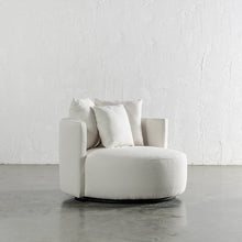 ACHERY XL CURVED ARMCHAIR UNSTYLED  |  MARBLE HUE WHITE