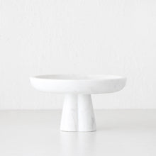 ALLEGRA MARBLE FOOTED BOWL  |  WHITE