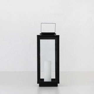 AMALFI HURRICANE LANTERN BUNDLE X2  |  MEDIUM + LARGE  |  BLACK