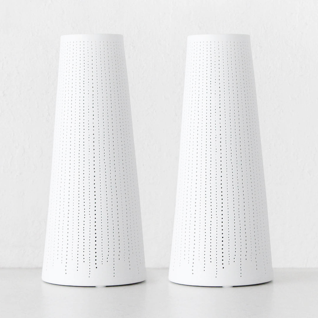 DIANNA PORCELAIN TAPERED LAMP  |  LARGE  |  WHITE