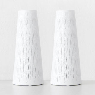 DIANNA PORCELAIN TAPERED LAMP  |  LARGE  |  WHITE