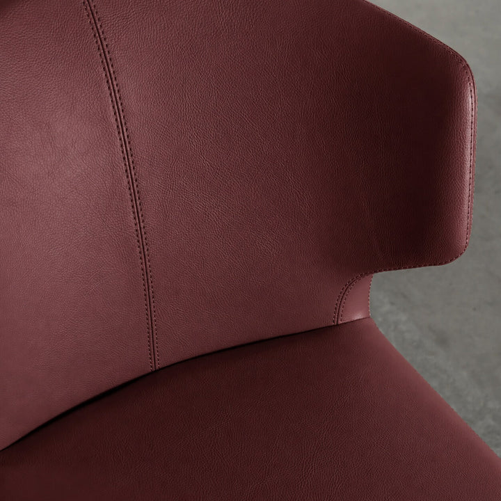 ANDERS BAR CHAIR  |  BURNISHED CURRANT VEGAN LEATHER