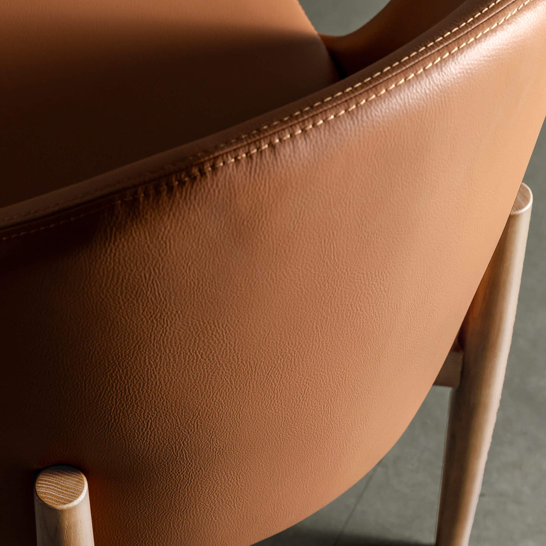 ARCHER VEGAN LEATHER DINING CHAIR  |  BUNDLE + SAVE  |  TERRA CIGAR TAN + BIRCH ASH