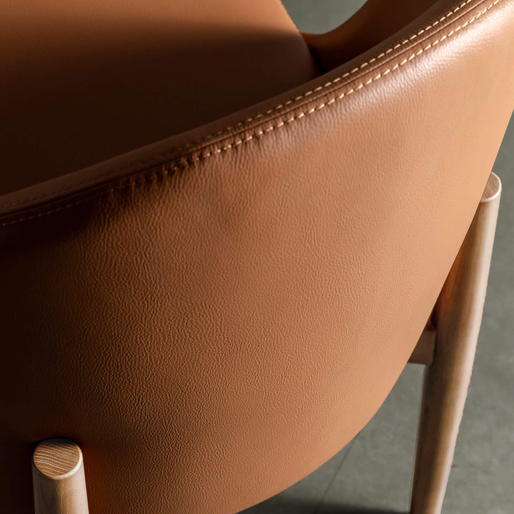 ARCHER VEGAN LEATHER DINING CHAIR  |  BUNDLE + SAVE  |  TERRA CIGAR TAN + BIRCH ASH