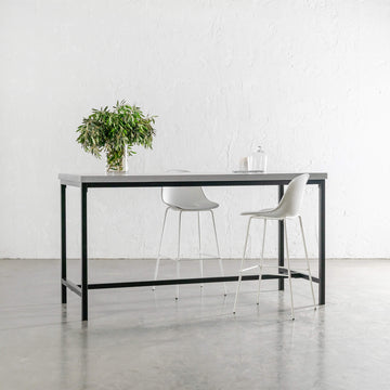 ARIA CONCRETE GRANITE BAR TABLE | 200CM | ZINC ASH