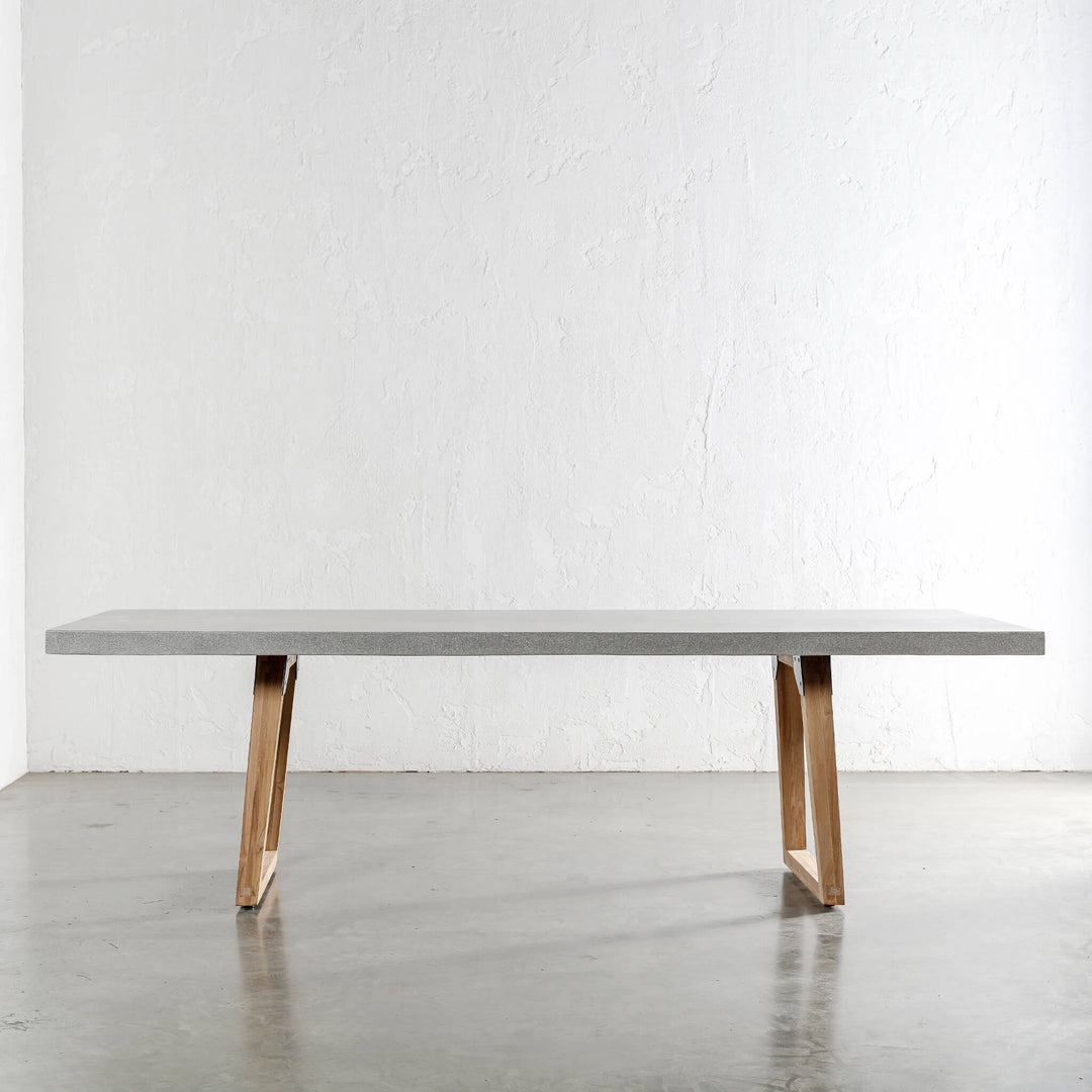 Aria Granite Concrete Dining Table + Scandi Leg  |  Zinc Ash  |  260cm