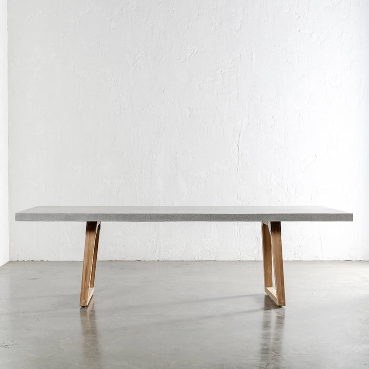 Aria Granite Concrete Dining Table + Scandi Leg  |  Zinc Ash  |  260cm