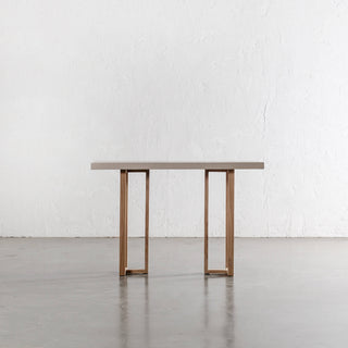 ARIA HALMSTAD HALL TABLE  |  SAHARA CIMENT + TEAK LEGS  |  120CM