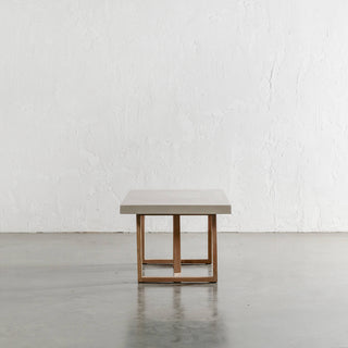 ARIA HALMSTAD COFFEE TABLE  |  SAHARA CIMENT + TEAK LEGS  |  120CM