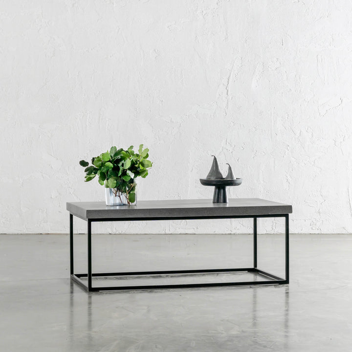 ARIA CONCRETE GRANITE RECTANGLE COFFEE TABLE   |  CLASSIC MID GREY