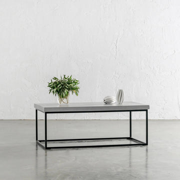 ARIA CONCRETE GRANITE RECTANGLE COFFEE TABLE   |  ZINC ASH