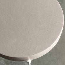 ARIA CONCRETE GRANITE BAR TABLE | 150CM | SAHARA CIMENT + WHITE FRAME