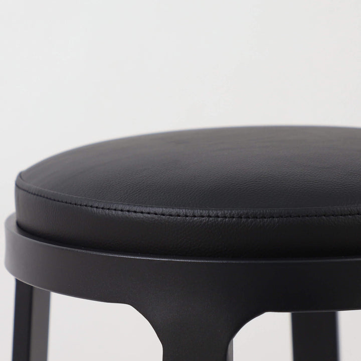 ARNHEM COUNTER STOOL  |  NOIR BLACK VEGAN LEATHER