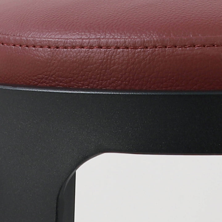 ARNHEM COUNTER STOOL  |  BURNISHED CURRANT VEGAN LEATHER