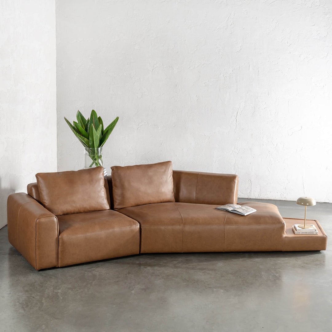 Bamberg Angled Modular Chaise  |  RHS  |  Dakota Saddle Tan