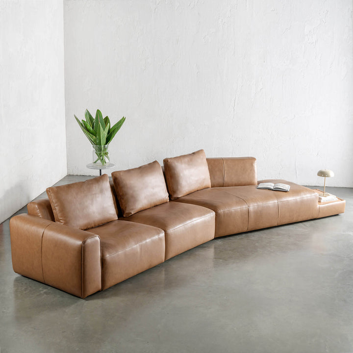 Bamberg Angled Modular Chaise  |  RHS  |  Dakota Saddle Tan