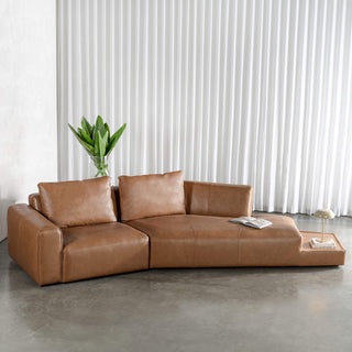Bamberg Angled Modular Chaise  |  RHS  |  Dakota Saddle Tan