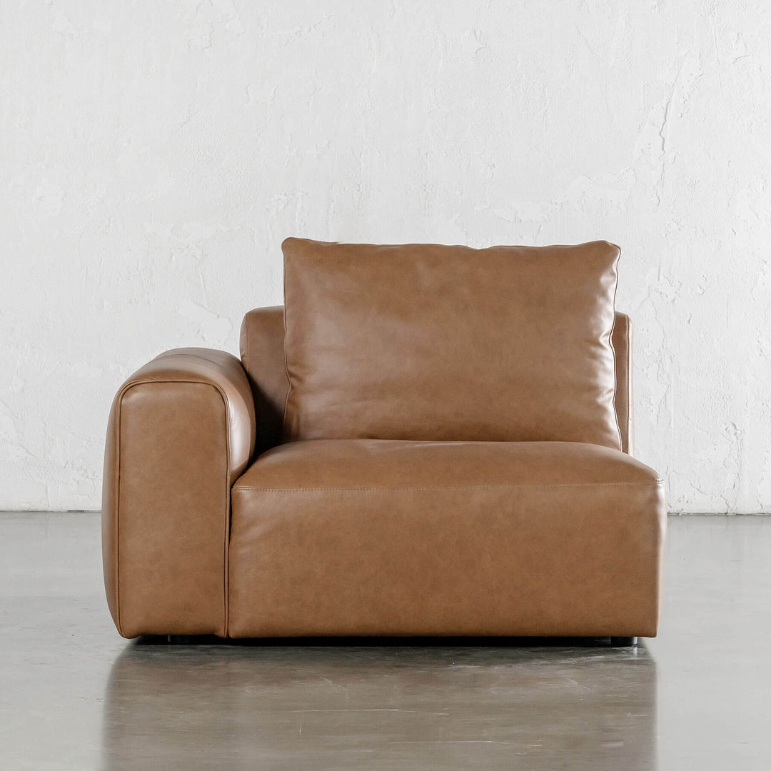 Bamberg Angled Modular Chaise  |  RHS  |  Dakota Saddle Tan