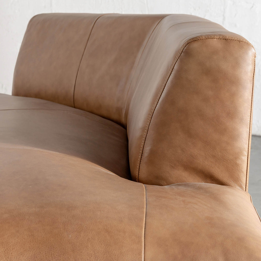 Bamberg Angled Modular Chaise  |  RHS  |  Dakota Saddle Tan