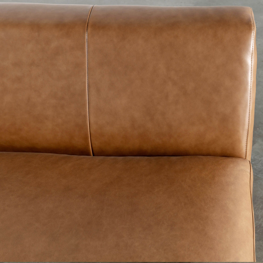 Bamberg Angled Modular Chaise  |  RHS  |  Dakota Saddle Tan