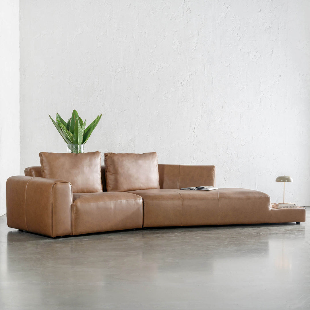 Bamberg Angled Modular Chaise  |  RHS  |  Dakota Saddle Tan