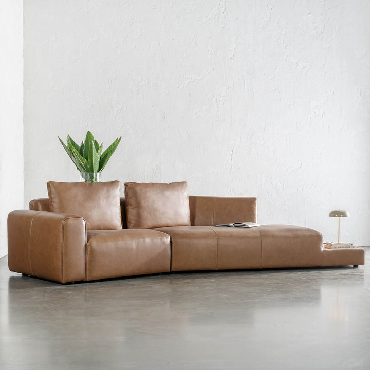 Bamberg Angled Modular Chaise  |  RHS  |  Dakota Saddle Tan