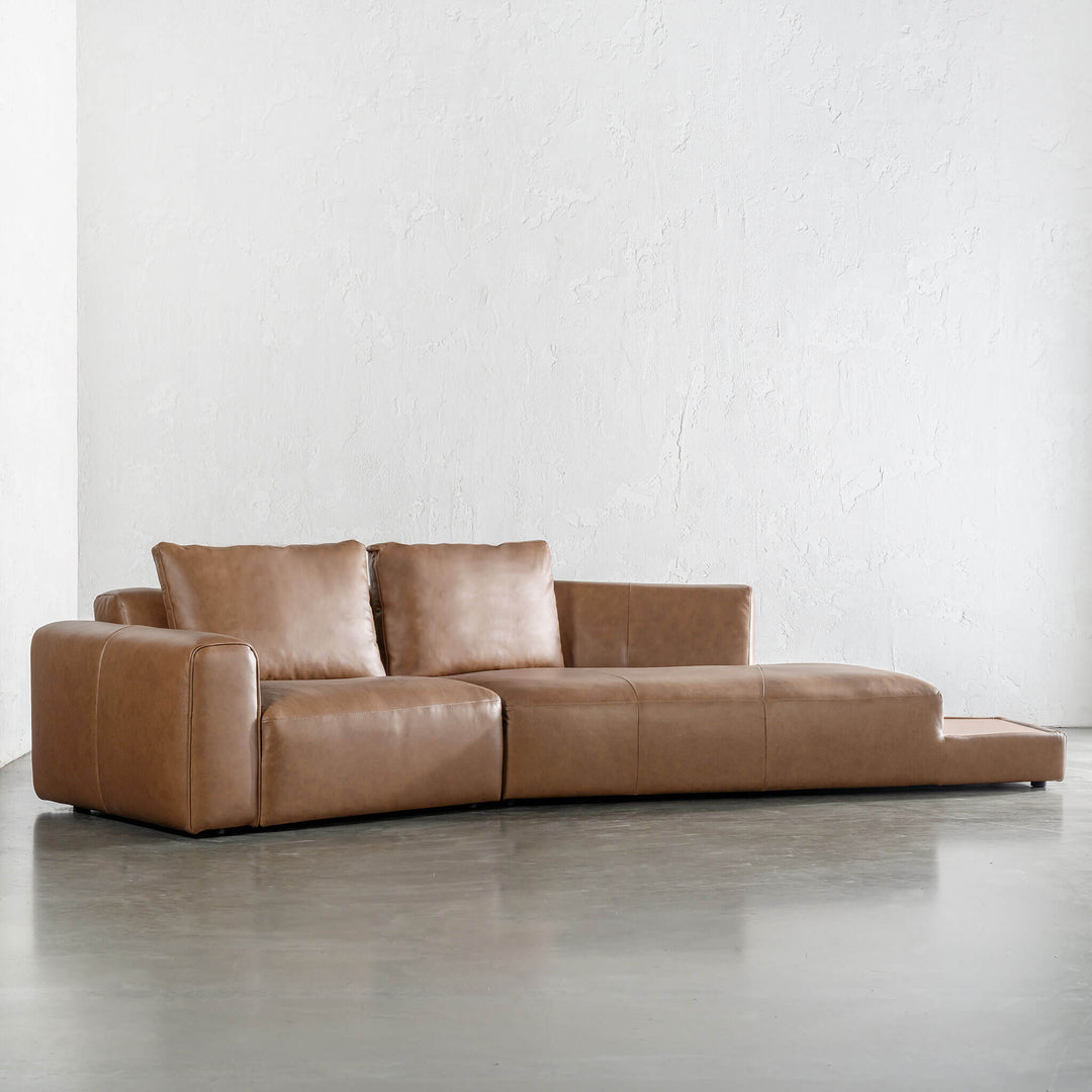 Bamberg Angled Modular Chaise  |  RHS  |  Dakota Saddle Tan