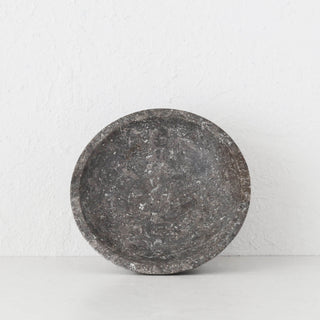 BARATI FOOTED BOWL  |  18CM  |  RIVER STONE MARBLE