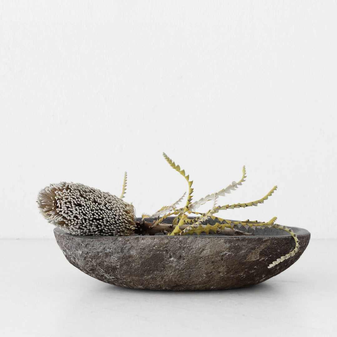 BARATI BOWL  |  MED  |  RIVER STONE MARBLE