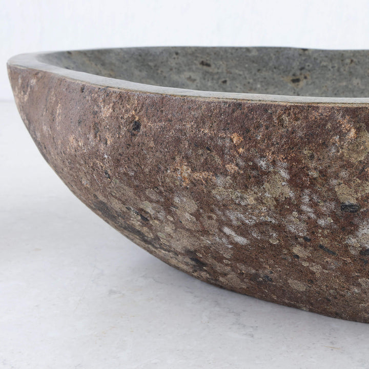 BARATI  BOWL  |  LRG  |  RIVER STONE MARBLE